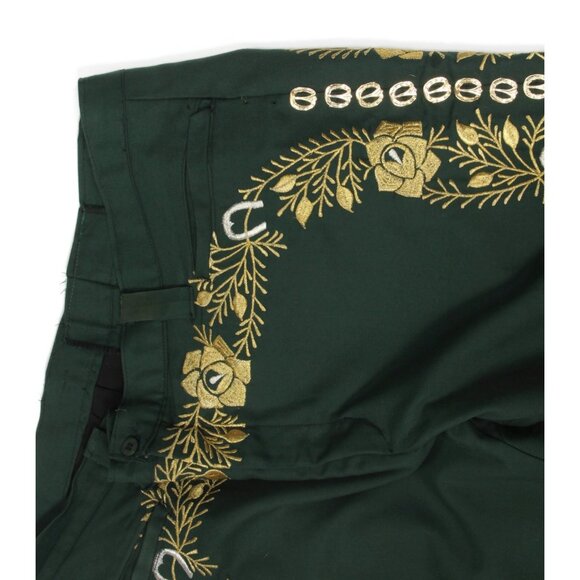 Rare Vintage Mariachi America Western Cowboy Jacket Pants Green 40W 1970s - 259 - Picture 8 of 13